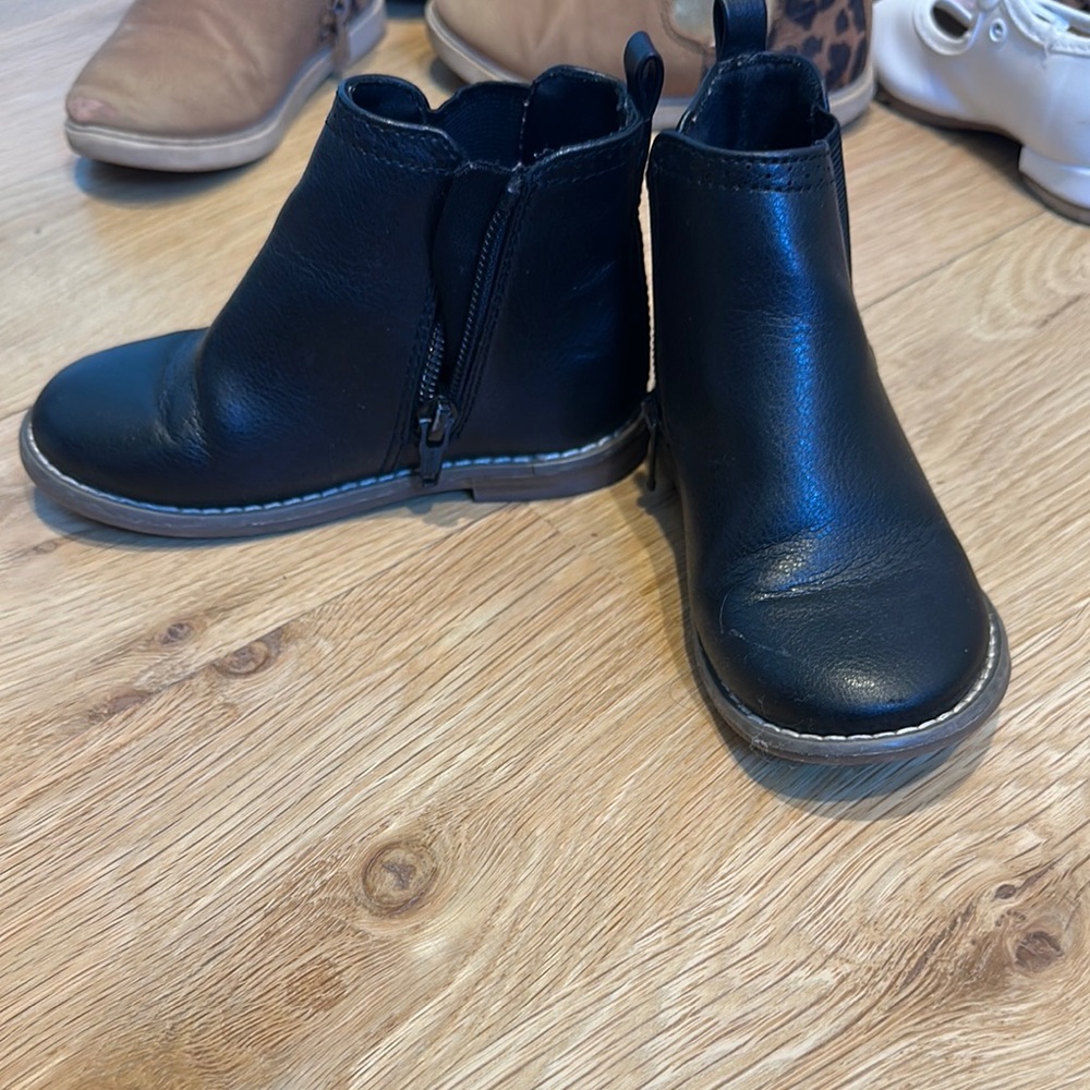 Kids Black Ankle Boots